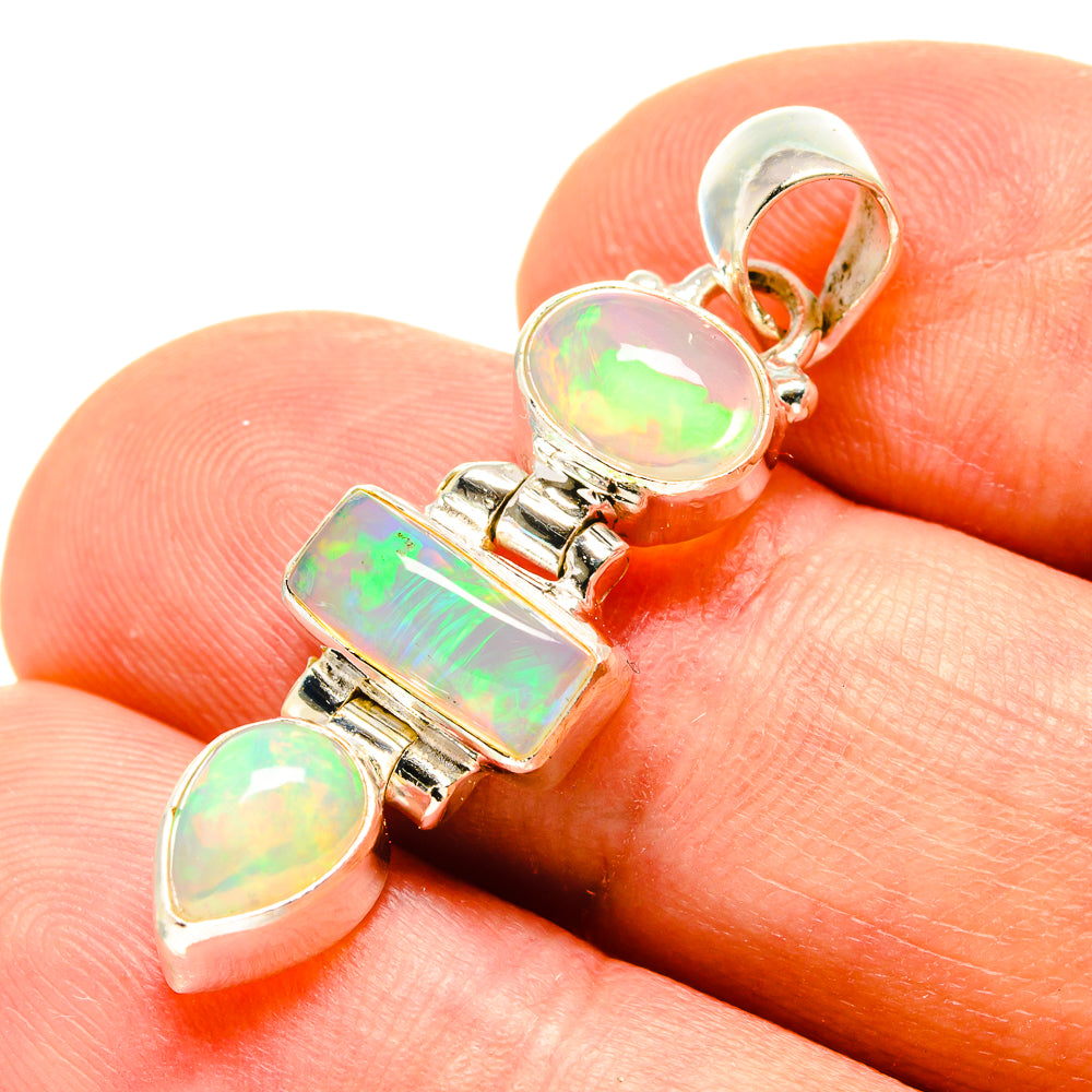 Ethiopian Opal Pendants handcrafted by Ana Silver Co - PD758342