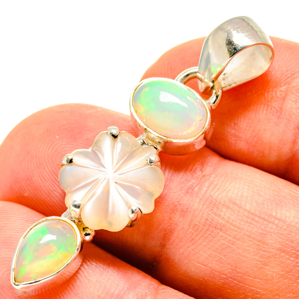 Ethiopian Opal Pendants handcrafted by Ana Silver Co - PD758344