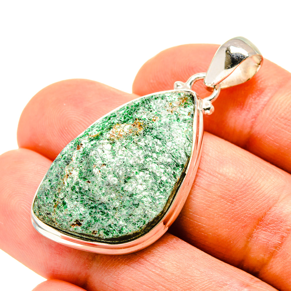 Green Fuchsite Pendants handcrafted by Ana Silver Co - PD758347