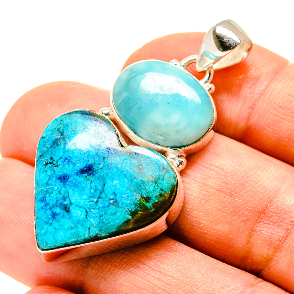 Chrysocolla Pendants handcrafted by Ana Silver Co - PD758353