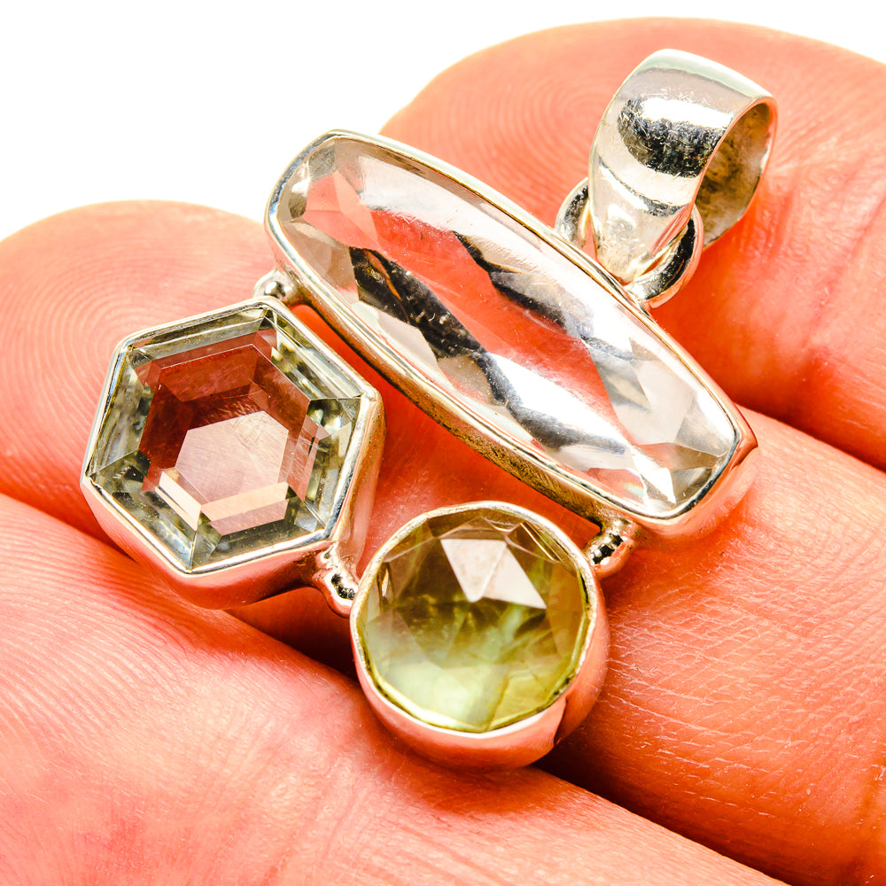 Green Amethyst Pendants handcrafted by Ana Silver Co - PD758357
