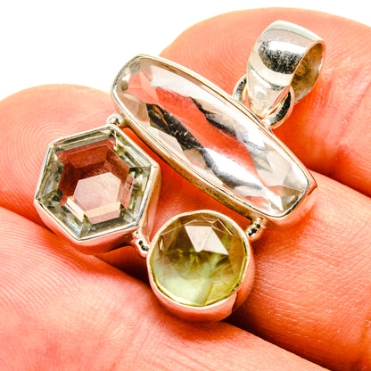 Green Amethyst Pendants handcrafted by Ana Silver Co - PD758357