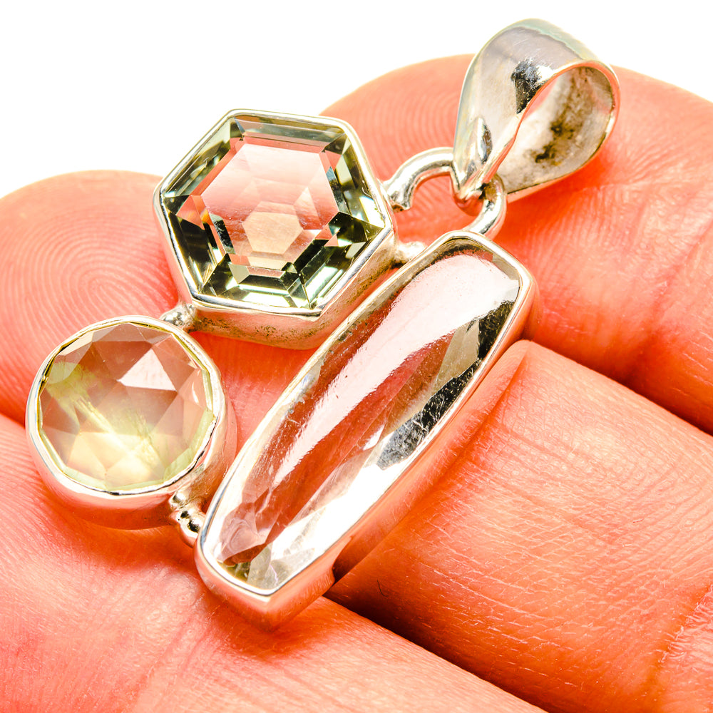 White Quartz Pendants handcrafted by Ana Silver Co - PD758363