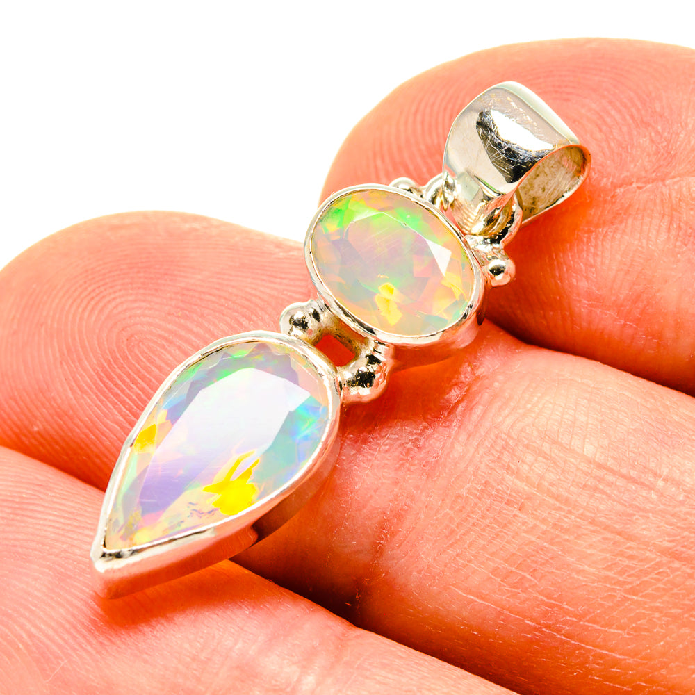 Ethiopian Opal Pendants handcrafted by Ana Silver Co - PD758367
