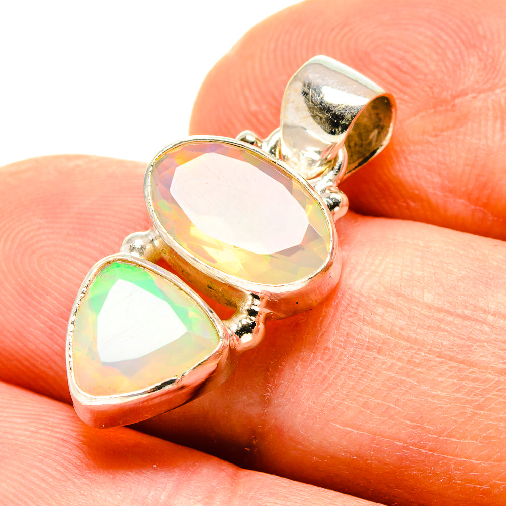 Ethiopian Opal Pendants handcrafted by Ana Silver Co - PD758368