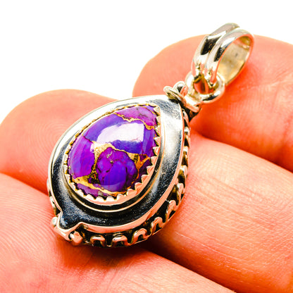 Purple Copper Composite Turquoise Pendants handcrafted by Ana Silver Co - PD758370