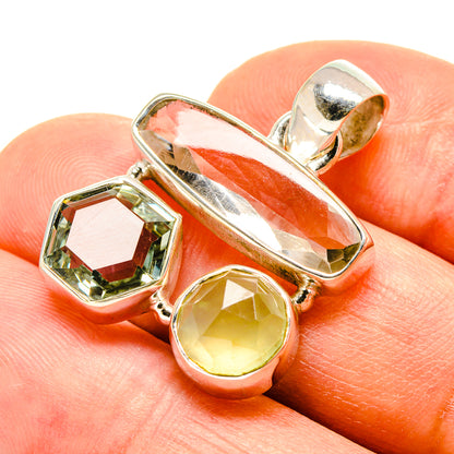 Green Amethyst Pendants handcrafted by Ana Silver Co - PD758372