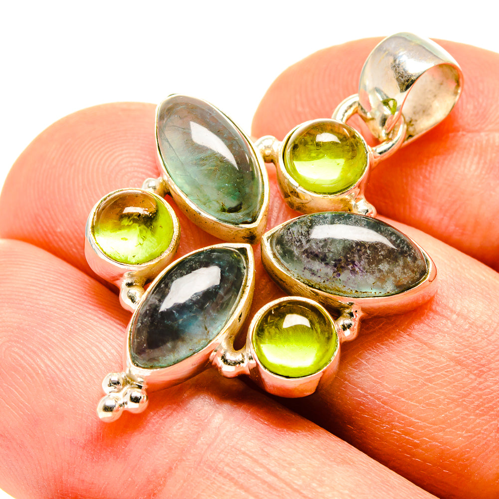 Blue Fluorite Pendants handcrafted by Ana Silver Co - PD758375