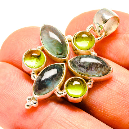 Blue Fluorite Pendants handcrafted by Ana Silver Co - PD758375