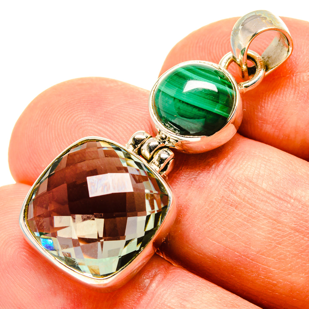 Green Amethyst Pendants handcrafted by Ana Silver Co - PD758376