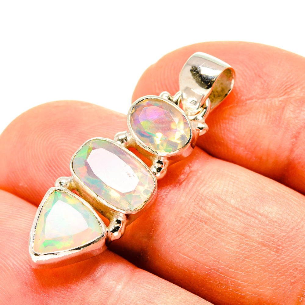 Ethiopian Opal Pendants handcrafted by Ana Silver Co - PD758379