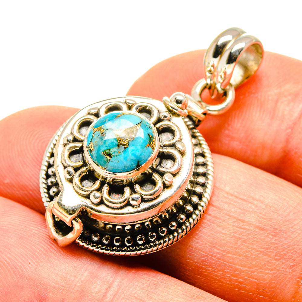 Blue Copper Composite Turquoise Pendants handcrafted by Ana Silver Co - PD758388
