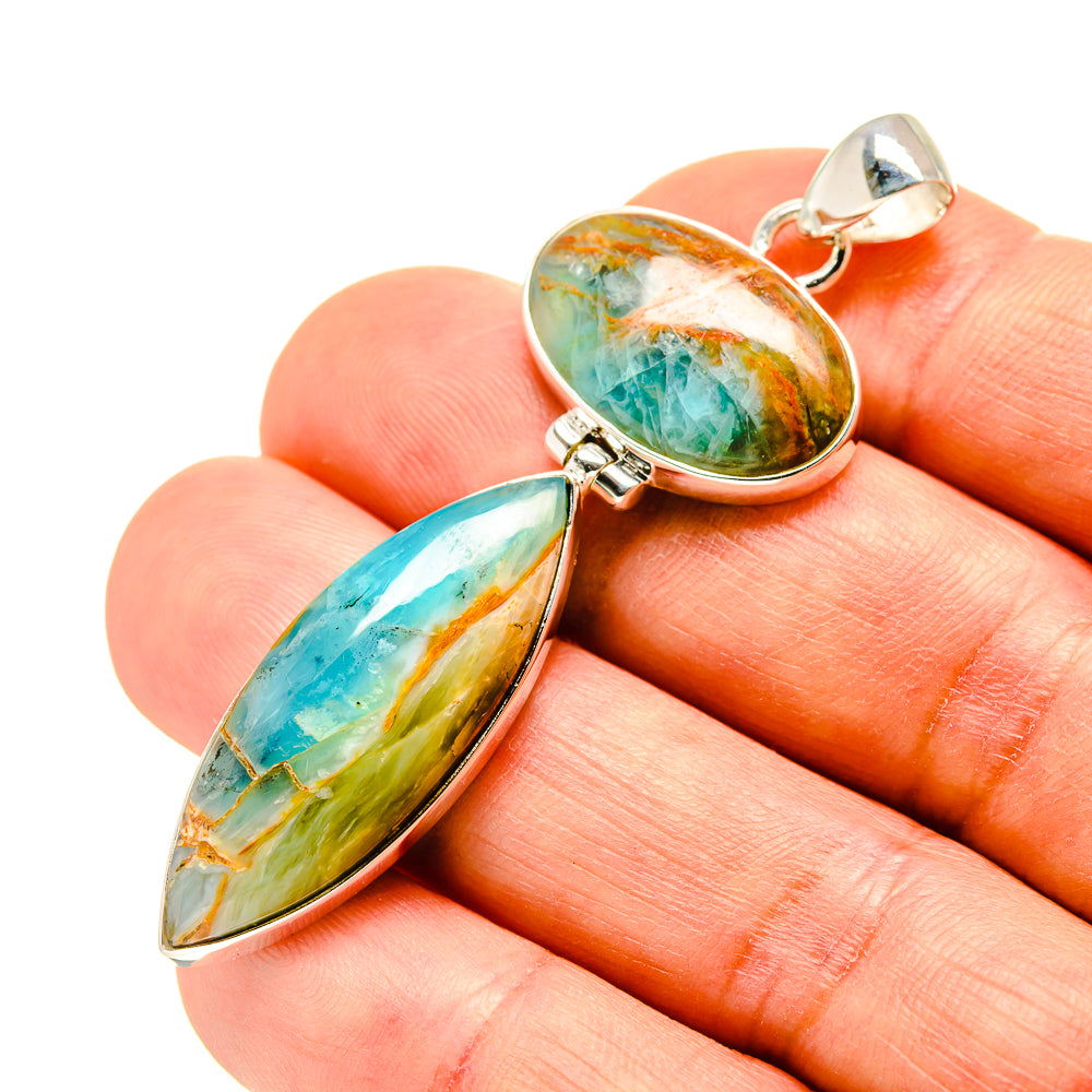 Peruvian Opal Pendants handcrafted by Ana Silver Co - PD758412