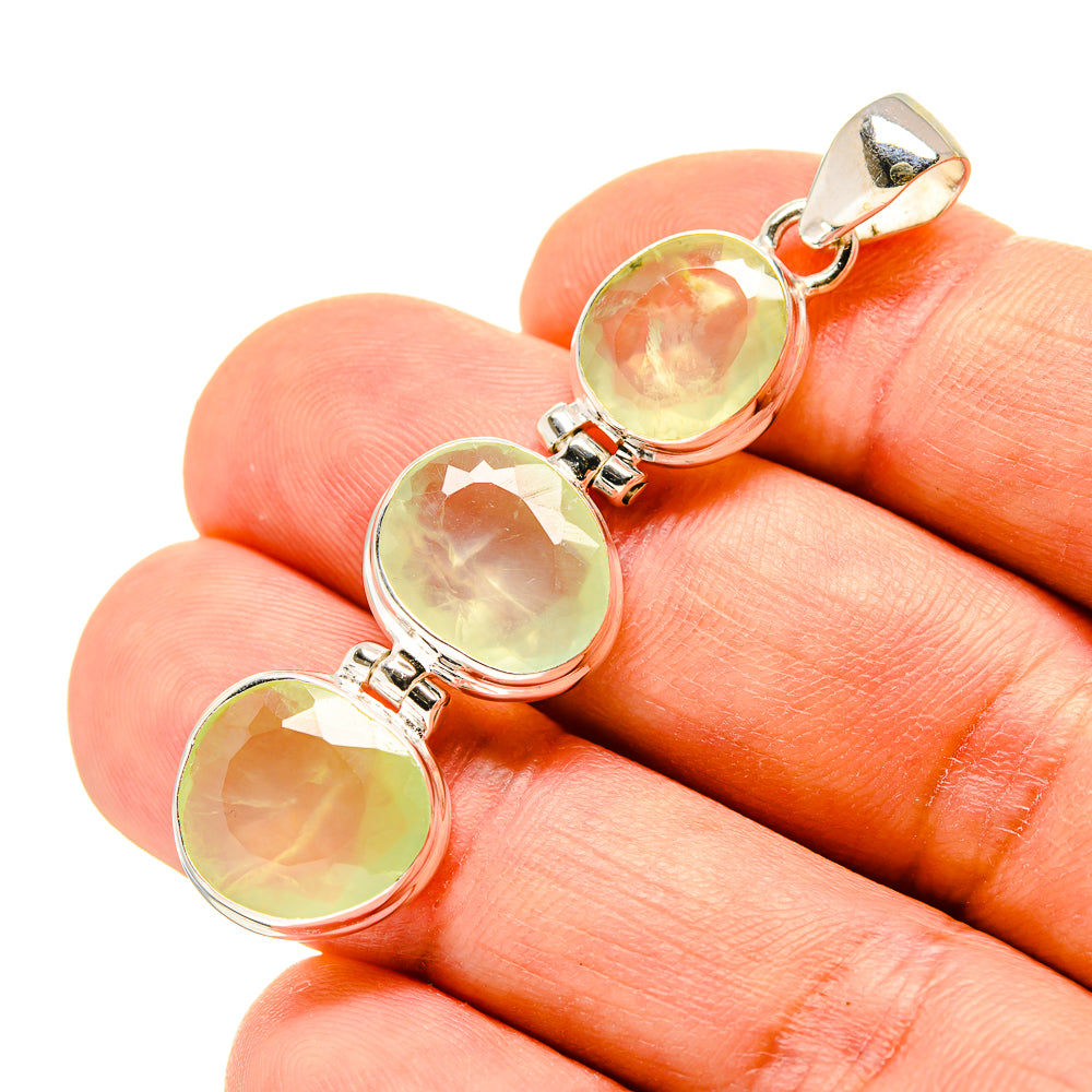 Prehnite Pendants handcrafted by Ana Silver Co - PD758417