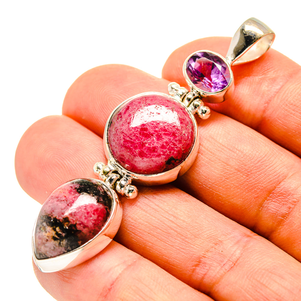 Rhodonite Pendants handcrafted by Ana Silver Co - PD758418