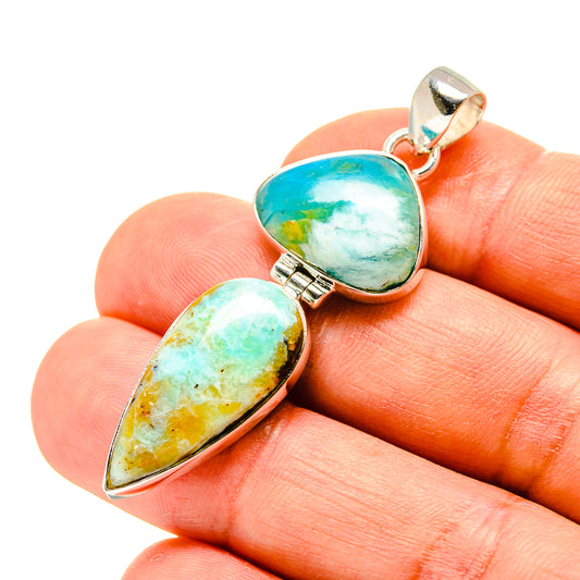 Peruvian Opal Pendants handcrafted by Ana Silver Co - PD758430