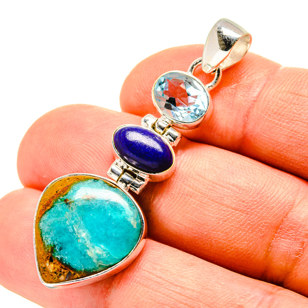 Peruvian Opal Pendants handcrafted by Ana Silver Co - PD758442