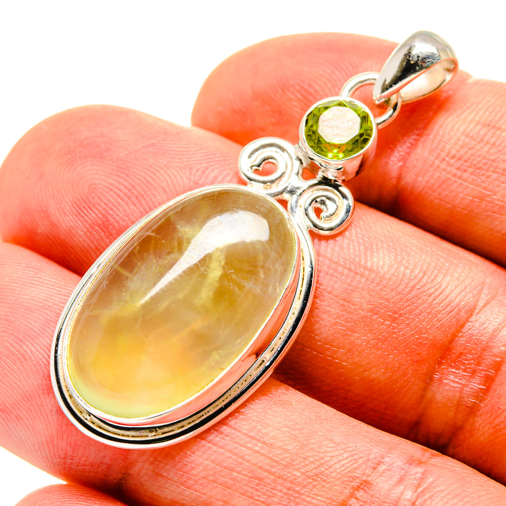 Prehnite Pendants handcrafted by Ana Silver Co - PD758443