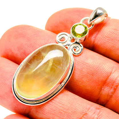 Prehnite Pendants handcrafted by Ana Silver Co - PD758443