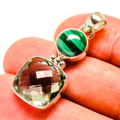 Green Amethyst Pendants handcrafted by Ana Silver Co - PD758445