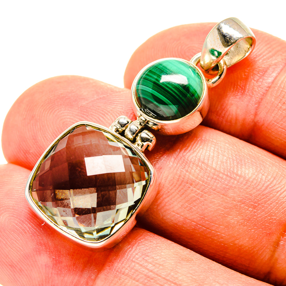 Green Amethyst Pendants handcrafted by Ana Silver Co - PD758446