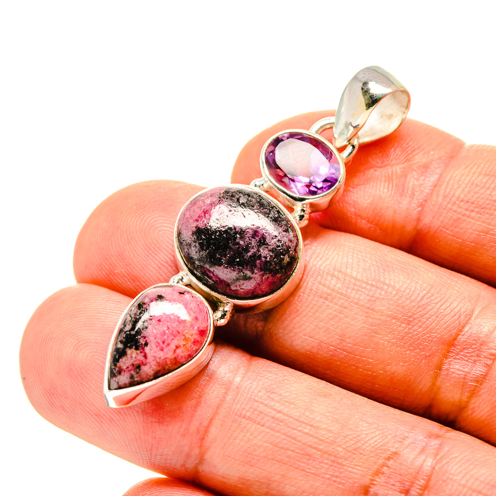 Rhodonite Pendants handcrafted by Ana Silver Co - PD758464