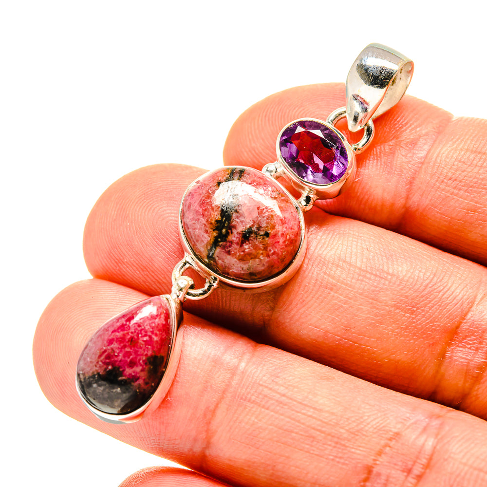 Rhodonite Pendants handcrafted by Ana Silver Co - PD758466