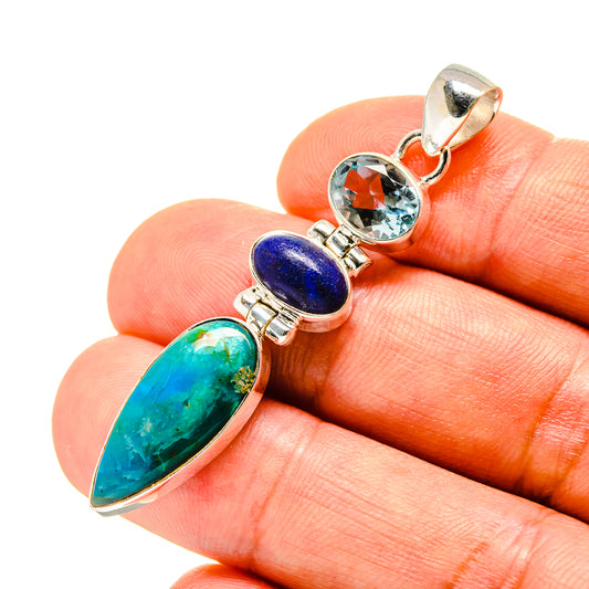 Chrysocolla Pendants handcrafted by Ana Silver Co - PD758468