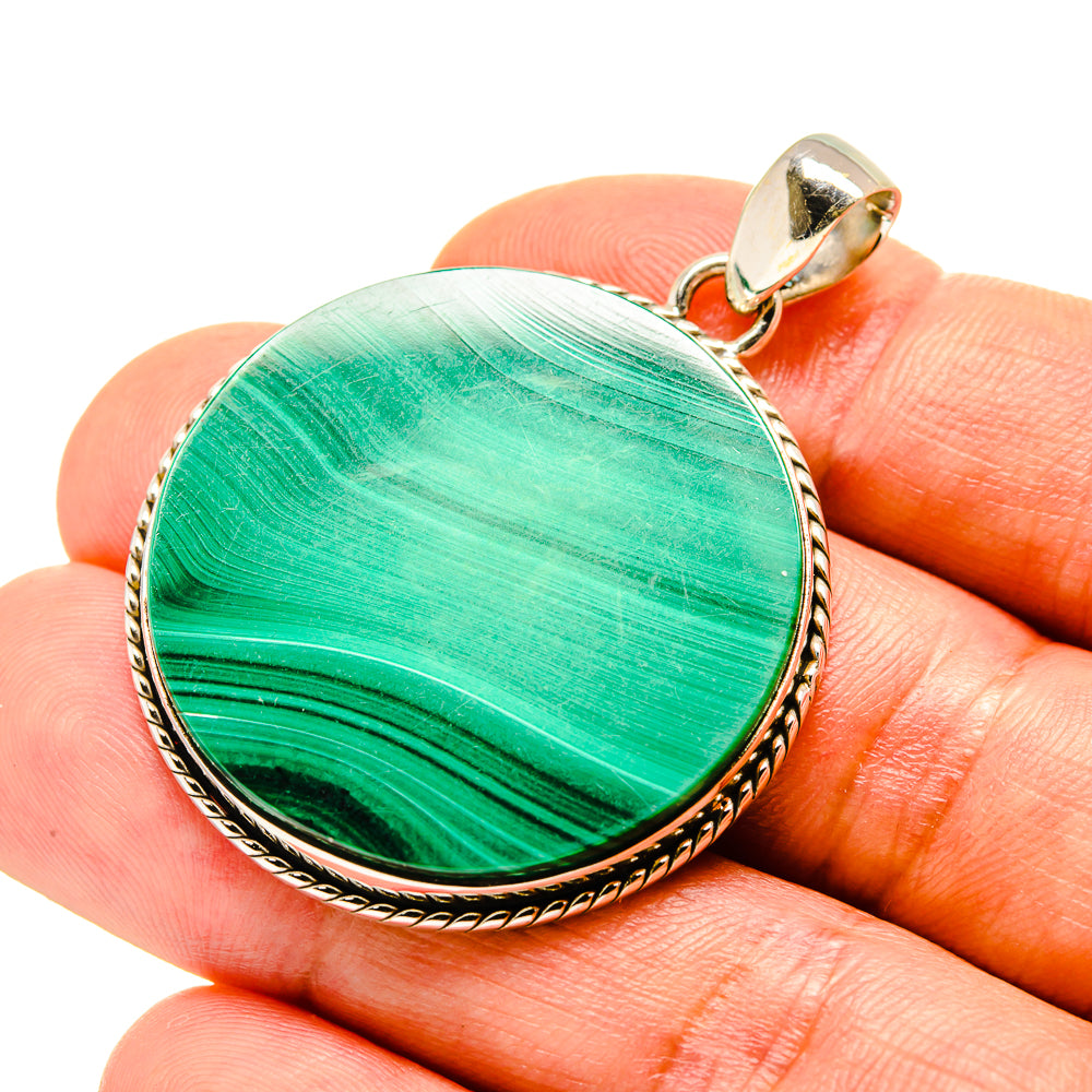 Malachite Pendants handcrafted by Ana Silver Co - PD758473