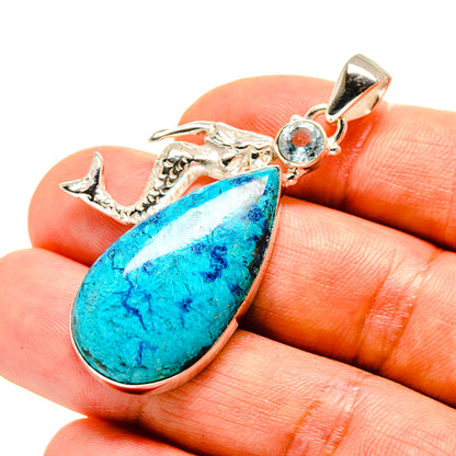Chrysocolla Pendants handcrafted by Ana Silver Co - PD758476