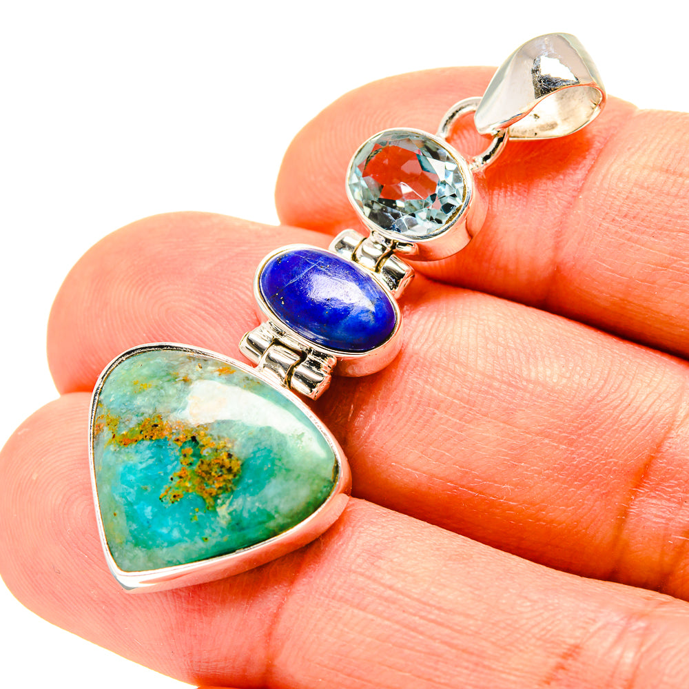 Peruvian Opal Pendants handcrafted by Ana Silver Co - PD758490