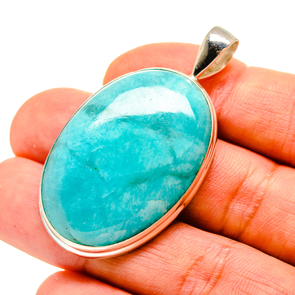 Peruvian Amazonite Pendants handcrafted by Ana Silver Co - PD758491
