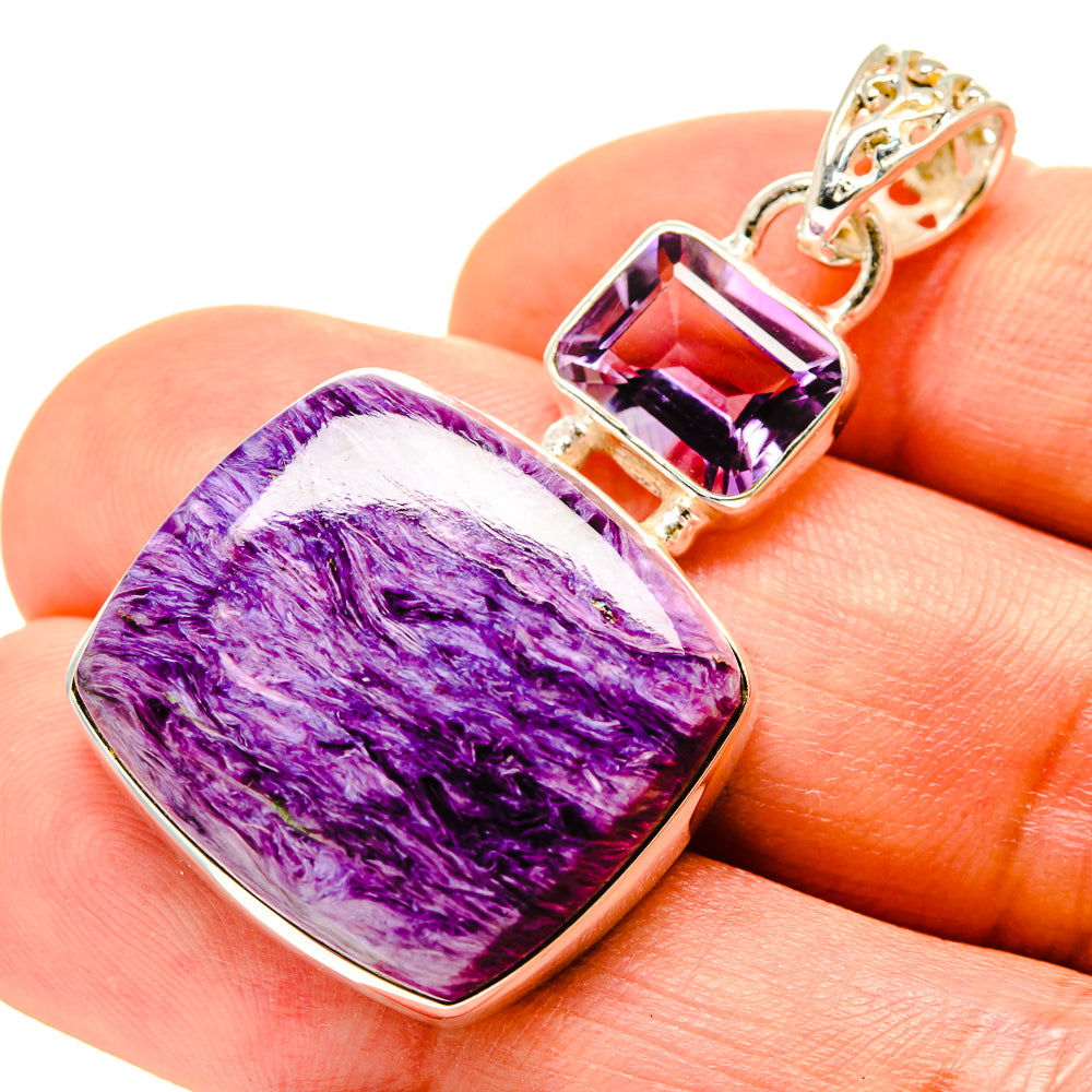 Charoite Pendants handcrafted by Ana Silver Co - PD758496