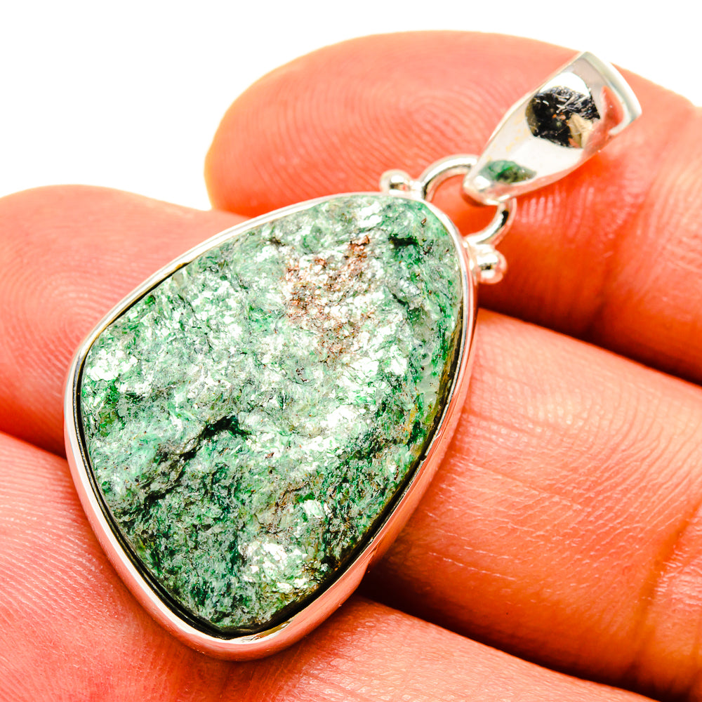 Green Fuchsite Pendants handcrafted by Ana Silver Co - PD758508