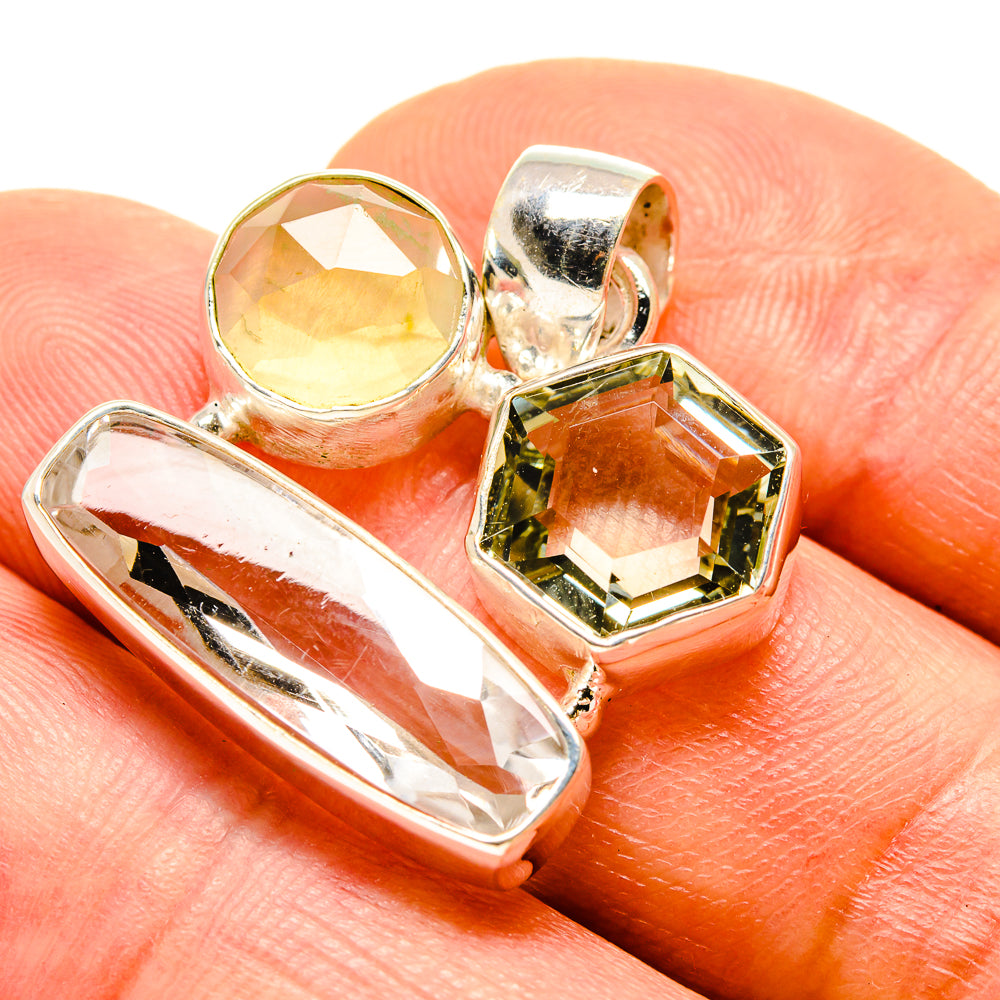 White Quartz Pendants handcrafted by Ana Silver Co - PD758549