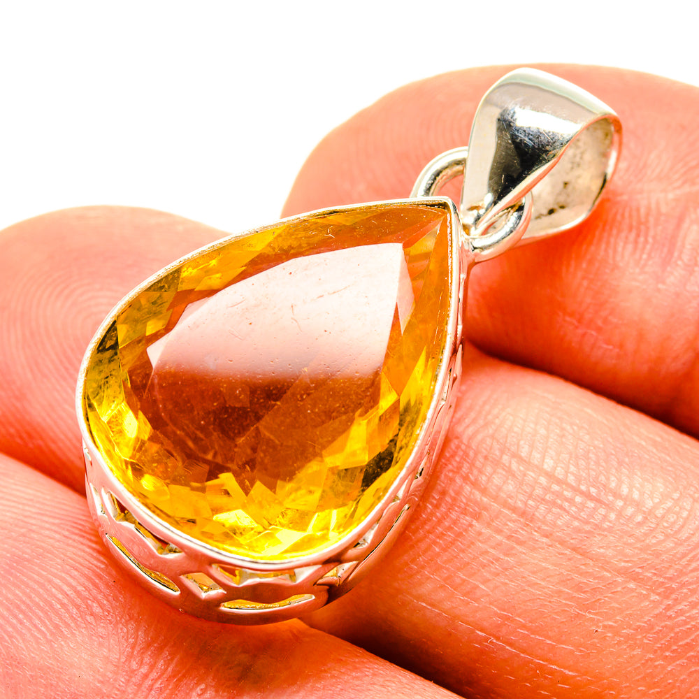 Lemon Quartz Pendants handcrafted by Ana Silver Co - PD758553