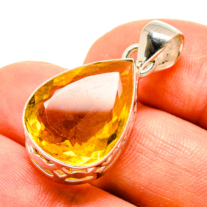 Lemon Quartz Pendants handcrafted by Ana Silver Co - PD758553