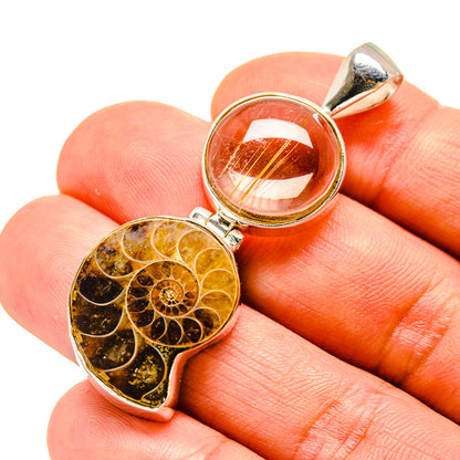 Ammonite Fossil Pendants handcrafted by Ana Silver Co - PD758562