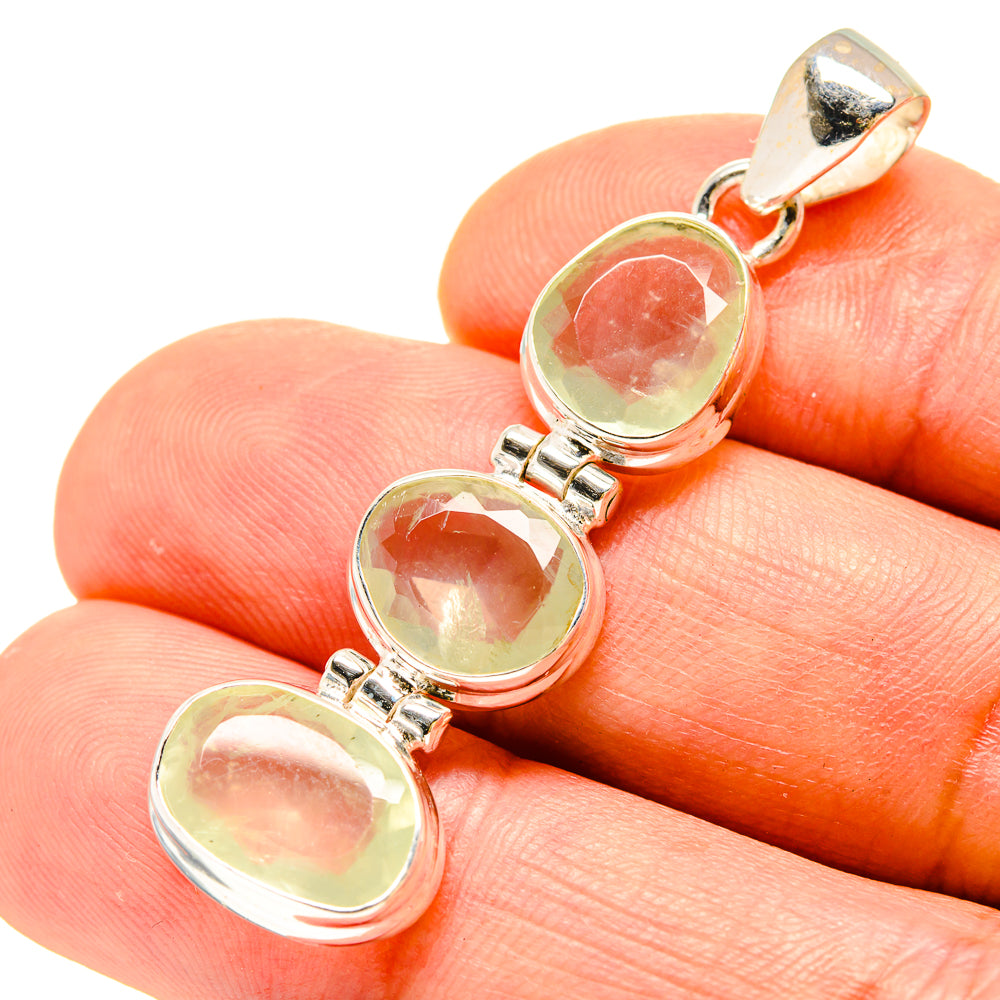 Prehnite Pendants handcrafted by Ana Silver Co - PD758570