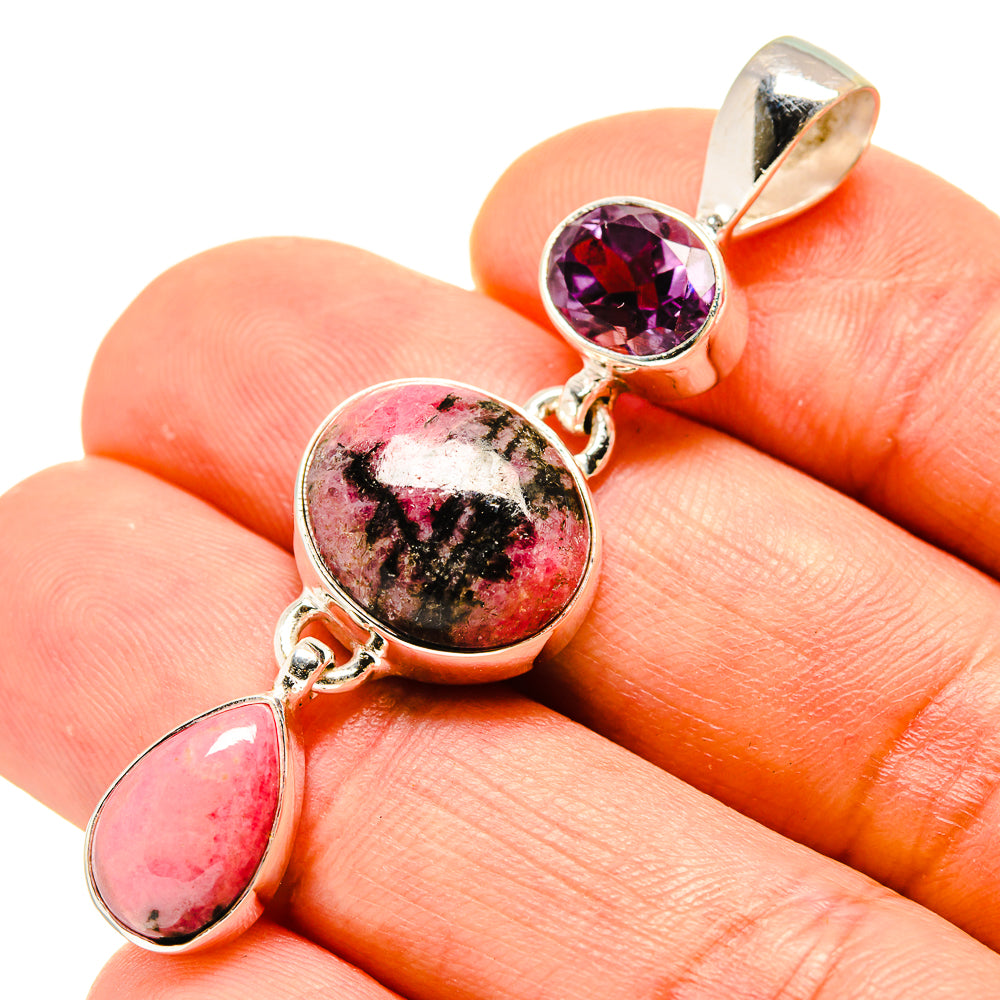 Rhodonite Pendants handcrafted by Ana Silver Co - PD758572