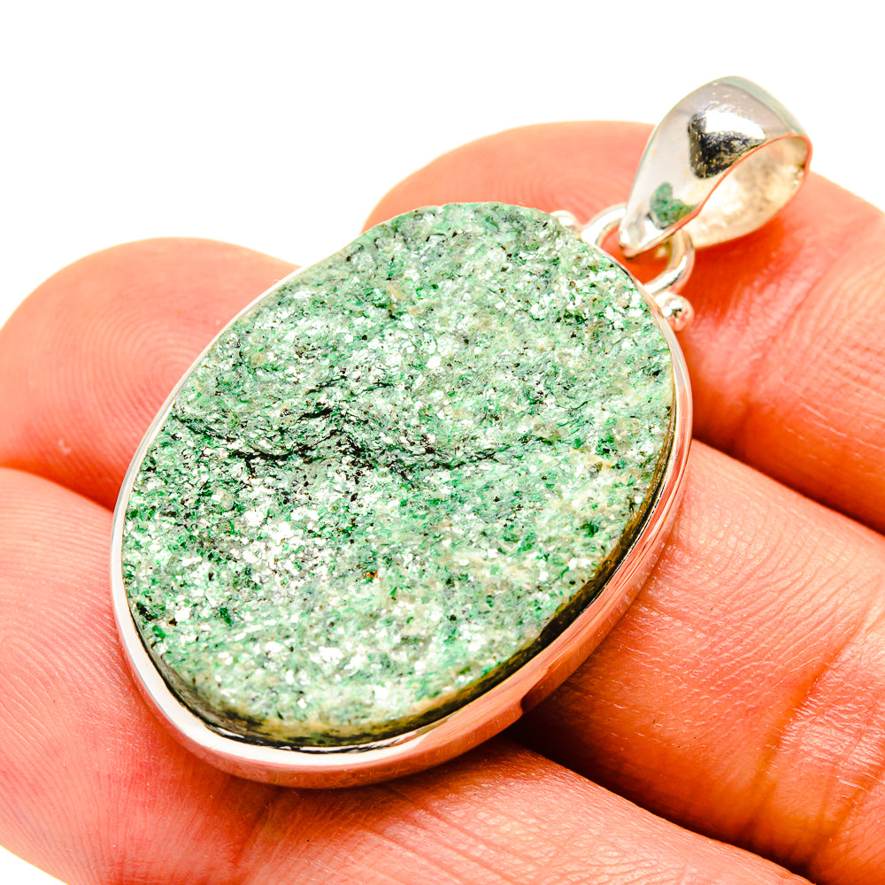 Green Fuchsite Pendants handcrafted by Ana Silver Co - PD758585