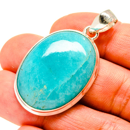 Peruvian Amazonite Pendants handcrafted by Ana Silver Co - PD758591