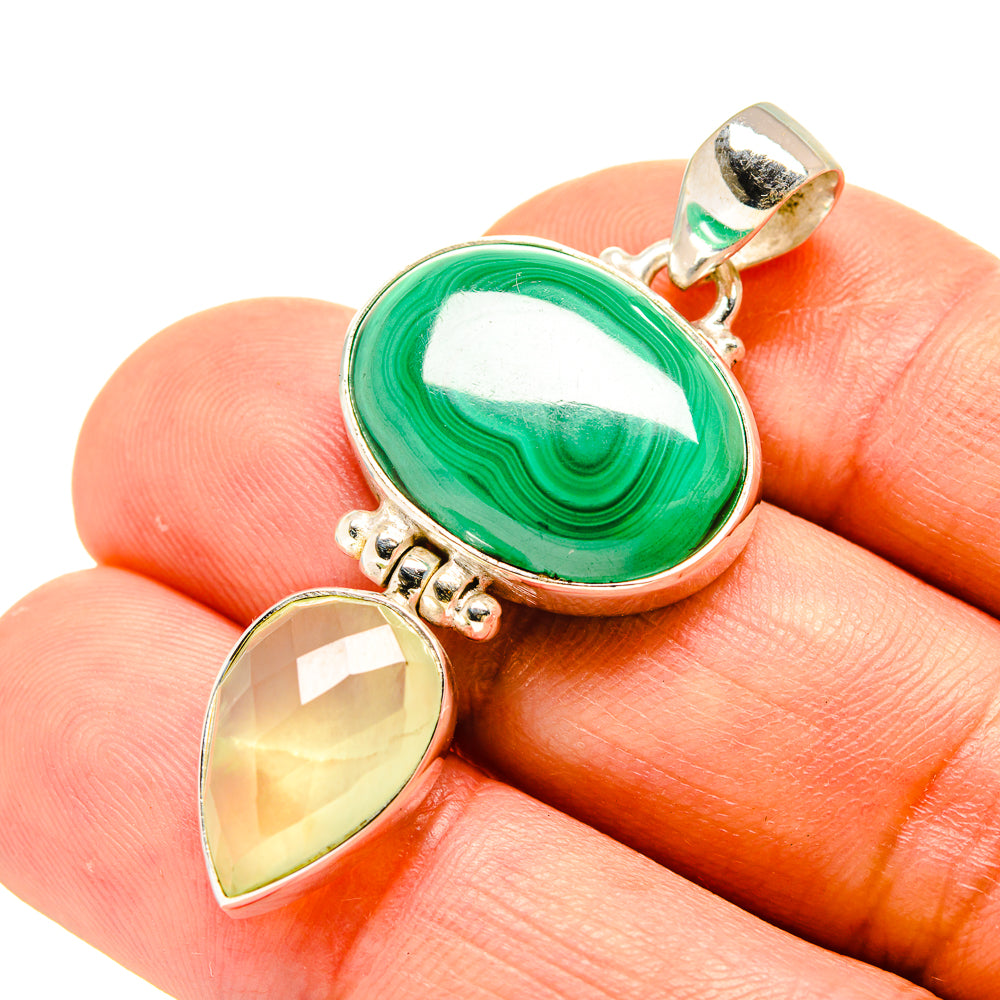 Malachite Pendants handcrafted by Ana Silver Co - PD758601