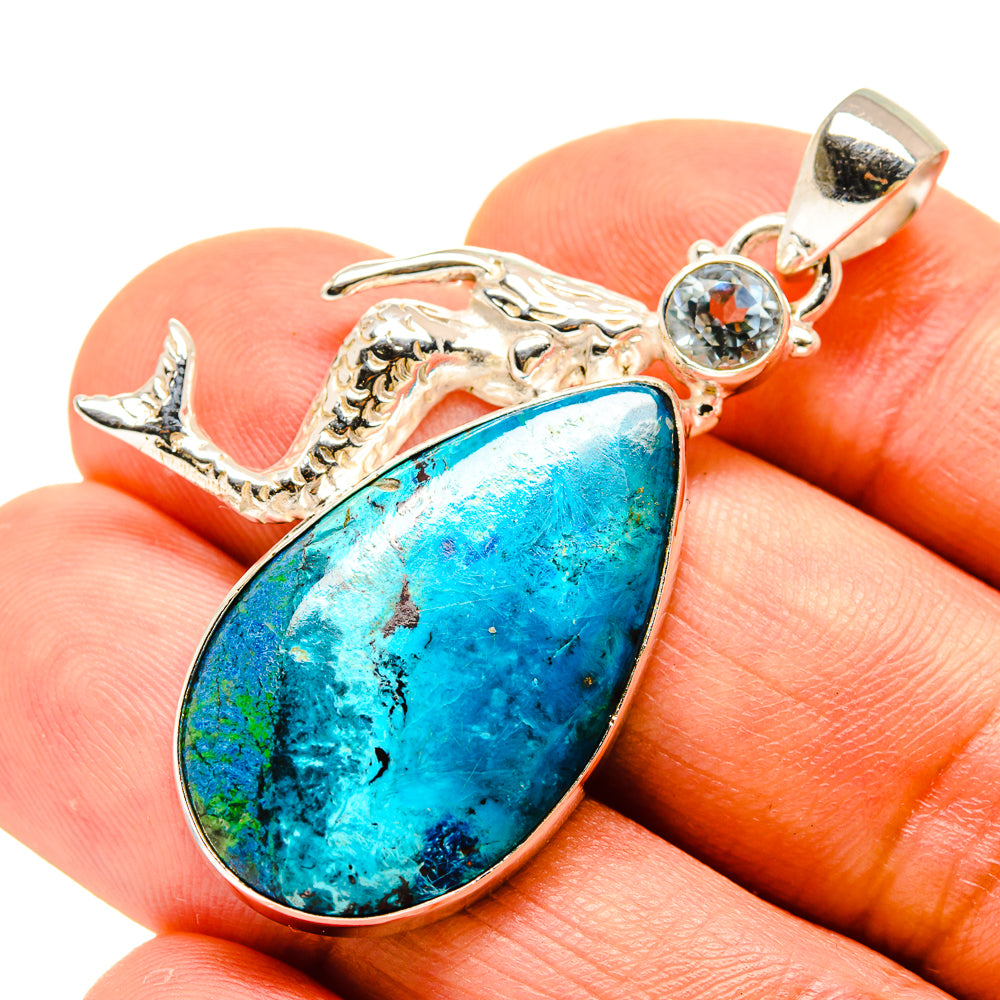 Chrysocolla Pendants handcrafted by Ana Silver Co - PD758602