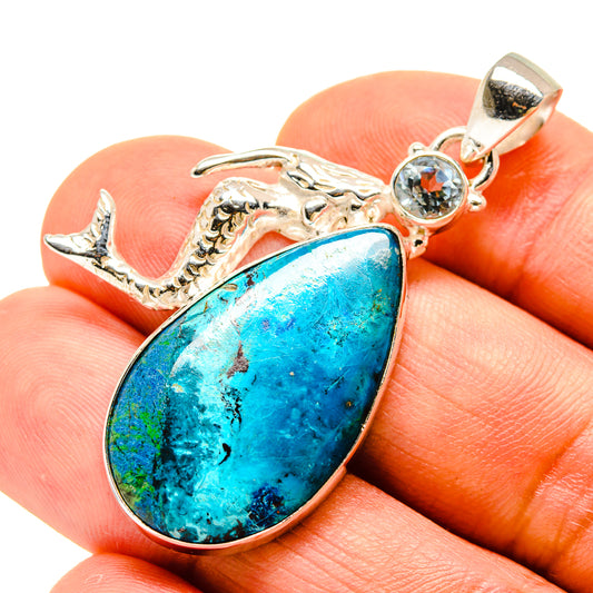 Chrysocolla Pendants handcrafted by Ana Silver Co - PD758602