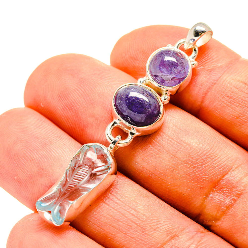 Aquamarine Pendants handcrafted by Ana Silver Co - PD758615