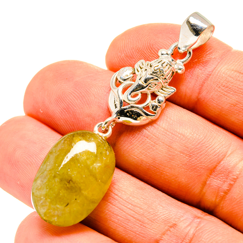 Green Tourmaline Pendants handcrafted by Ana Silver Co - PD758616