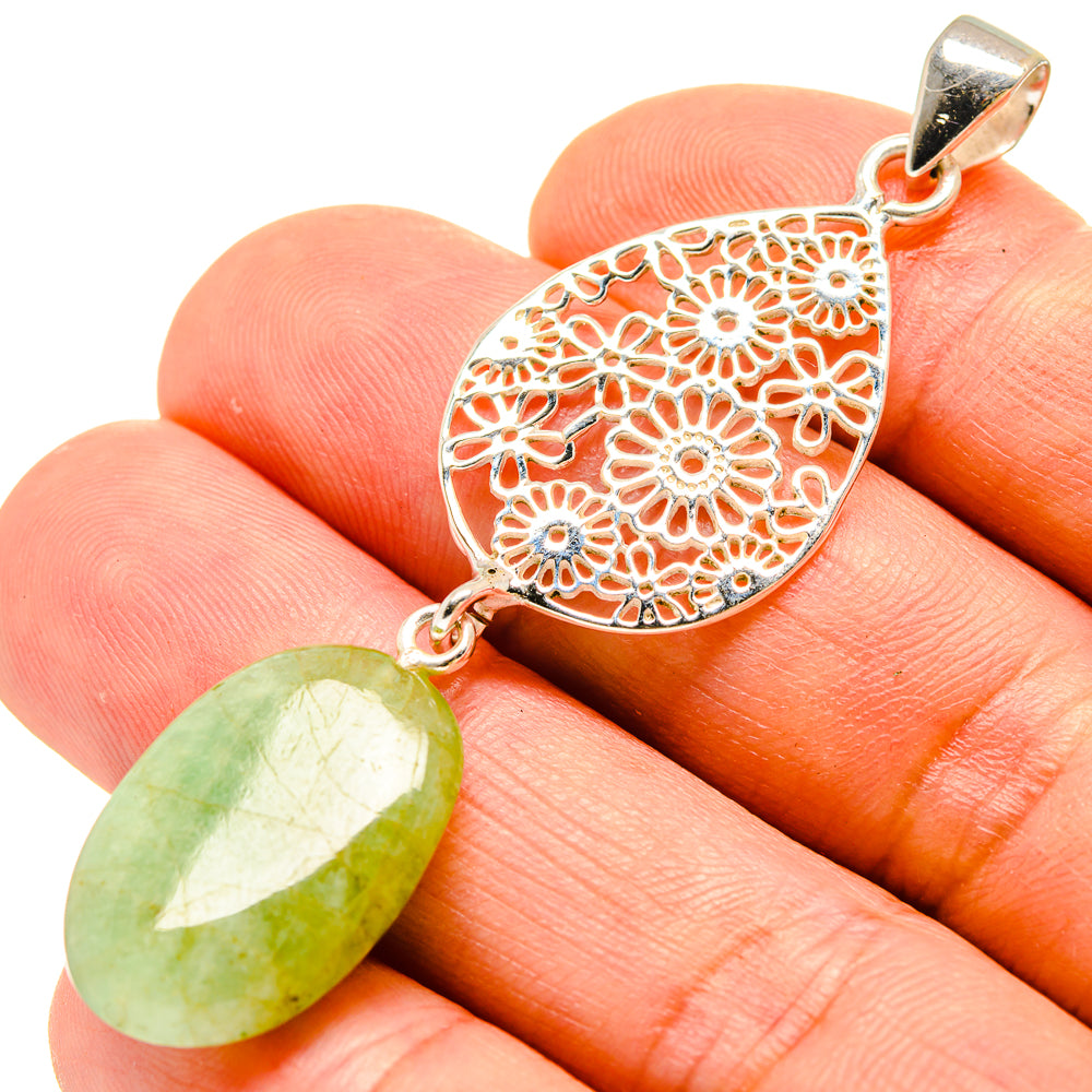 Prehnite Pendants handcrafted by Ana Silver Co - PD758620