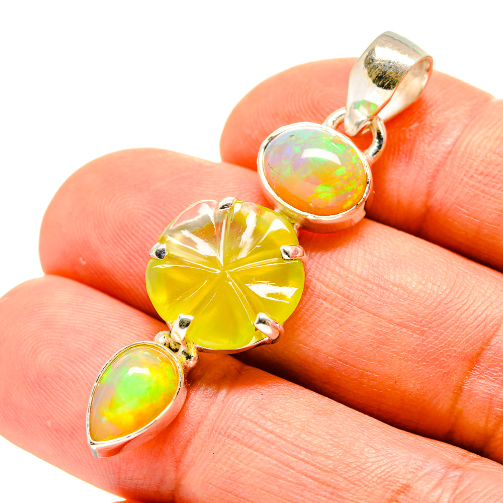 Green Tourmaline Pendants handcrafted by Ana Silver Co - PD758623