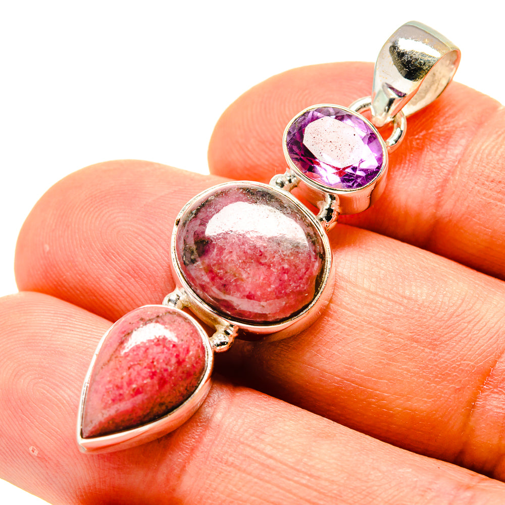 Rhodonite Pendants handcrafted by Ana Silver Co - PD758644